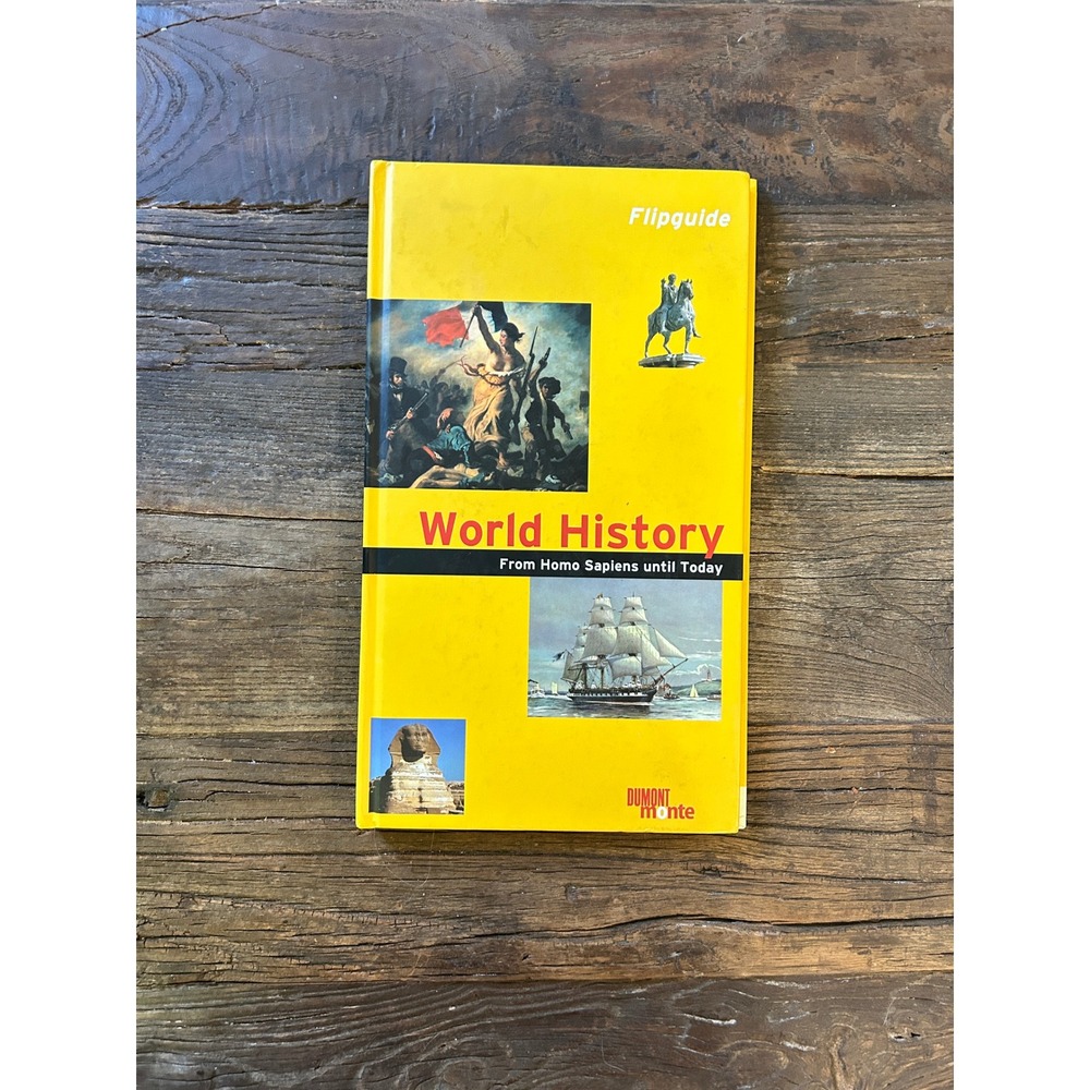 Dumont Monte World History Flipguide Accordion Timeline Dark Academia Book Vtg